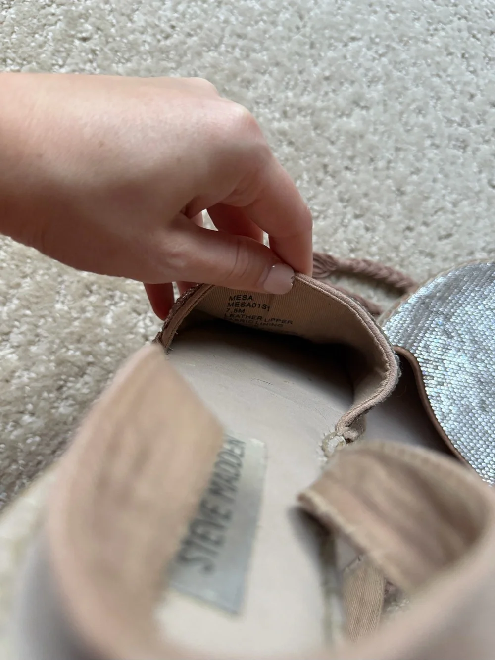Steve Madden Mesa Rhinestone Espadrille Flats